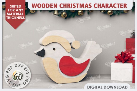 3D Christmas Bird Laser Cut Designs for Festive Crafting