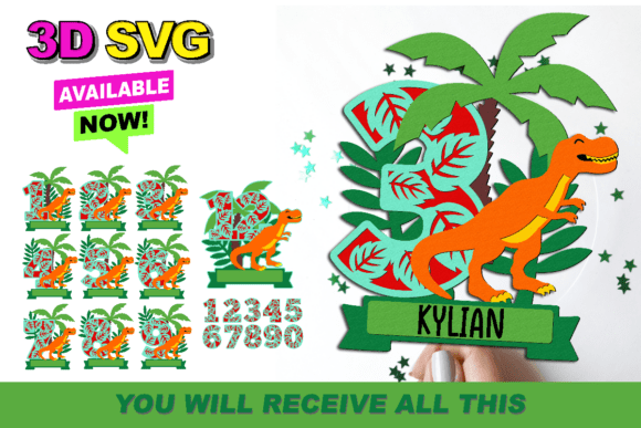 Bring Prehistoric Fun to Life with 3D SVG Graphics