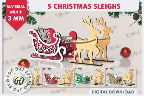 Create Magical Holiday Decor with 3D Christmas Sleighs